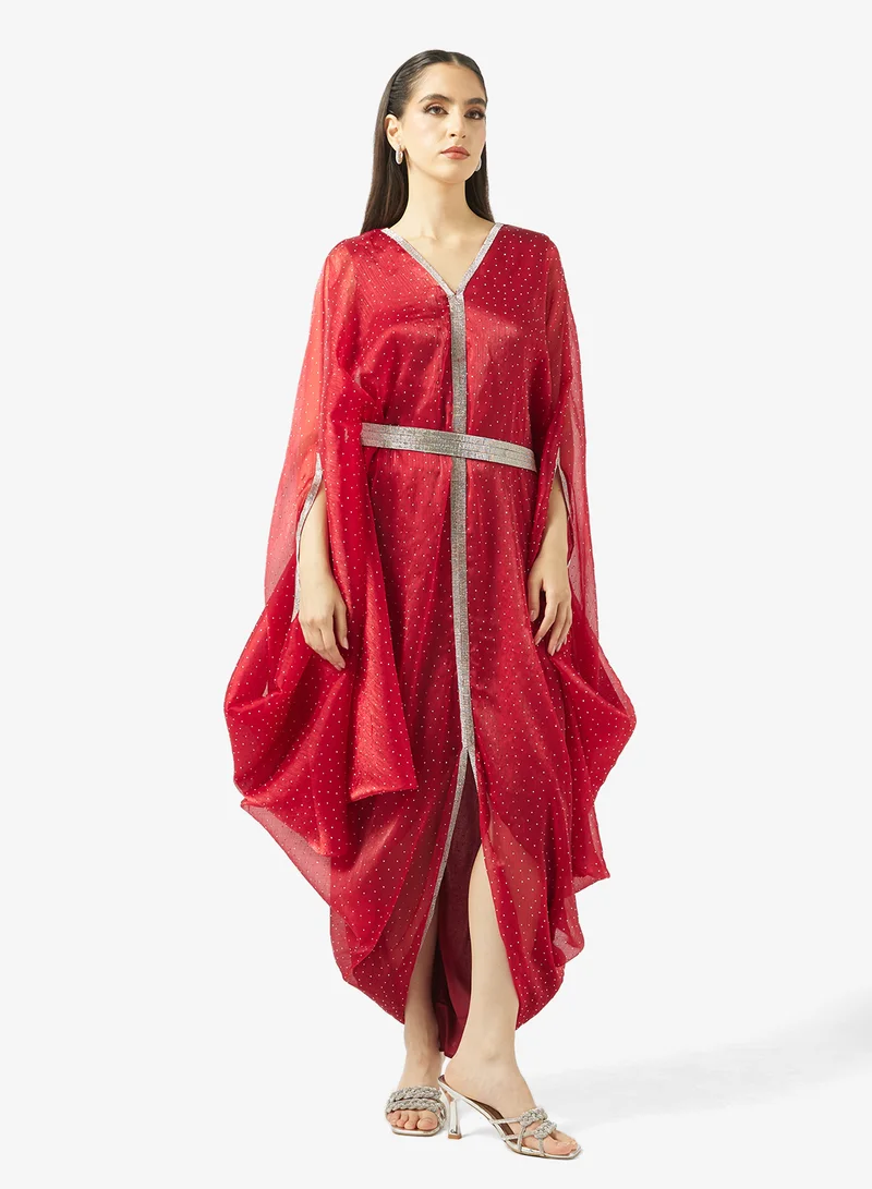 Golden Apple  Vneck Midi Dress for Women | Best Price UAE